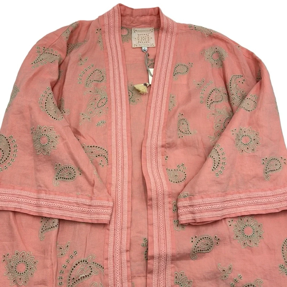 Johnny Was Faye Eyelet Embroidered Kimono Size Large - Picture 6 of 15
